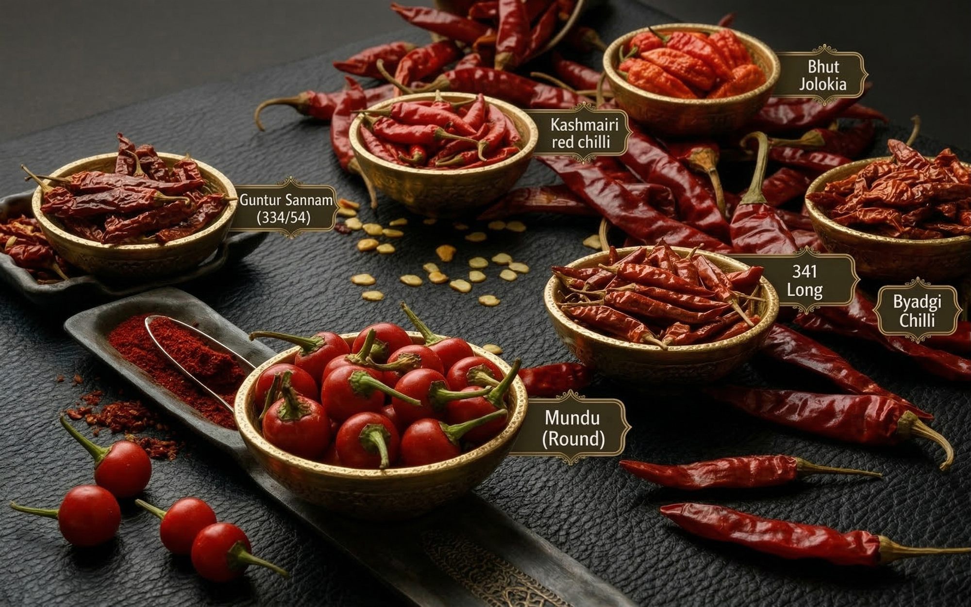 Indian Red Chilli Varieties, 341 Variety & Chilli Powder | Gaman Impex ...