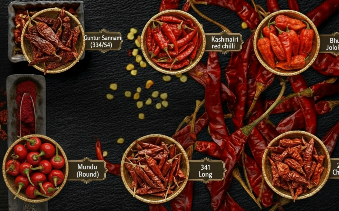 Teja S17, Byadgi and 334 Red Chilli Varieties